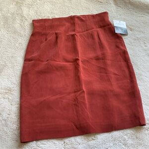 Vintage Chaus Red Silk Skirt Size 12